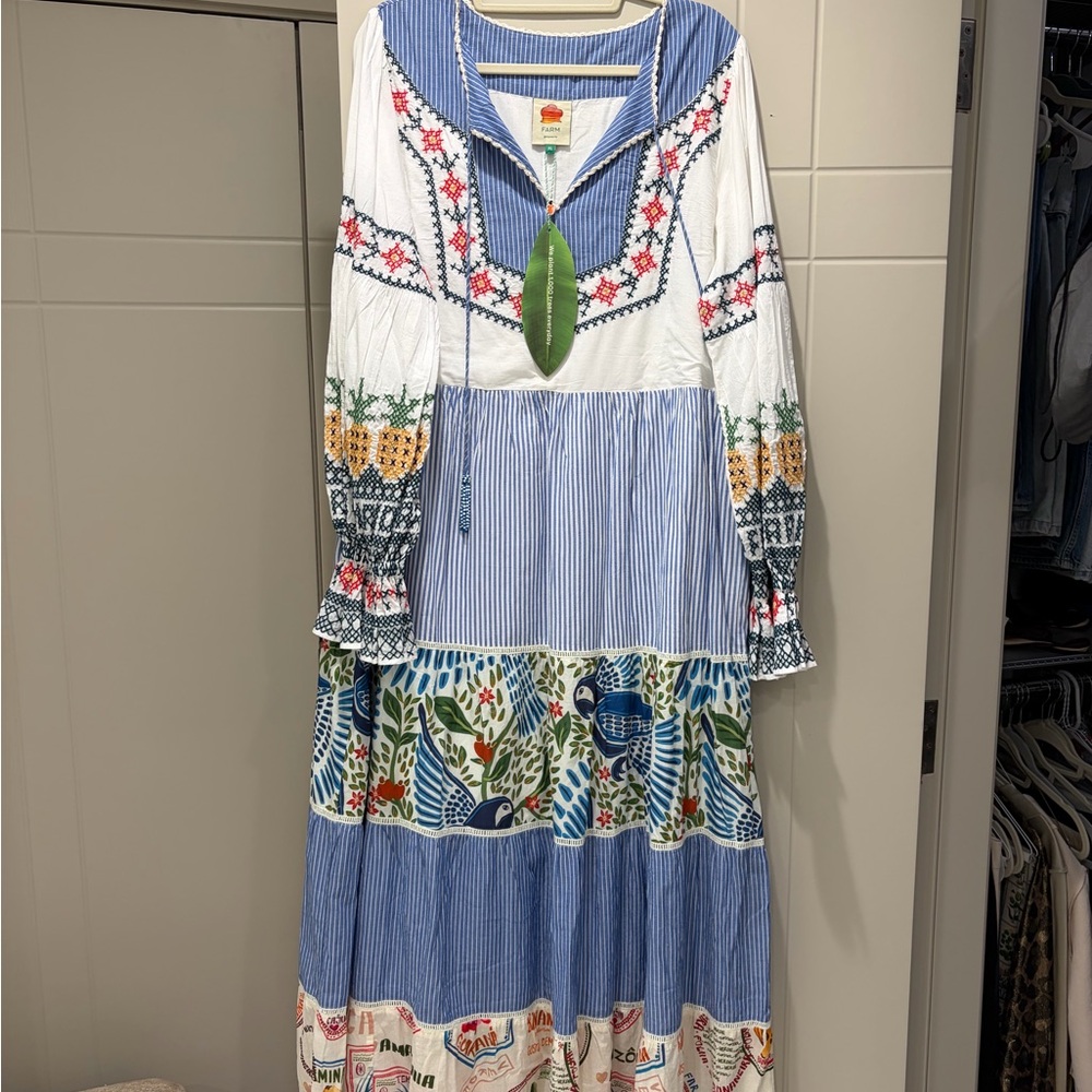 FARM RIO PINEAPPLE BEACH MAXI DRESS - Picture 4 of 7